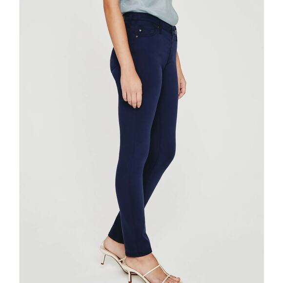 AG Adriano Goldschmied The Farrah High Rise Skinny Ankle Jeans Navy Blue 28 - Picture 10 of 11